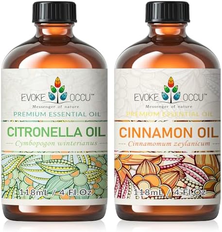 EVOKE OCCU Citronella and Cinnamon Essential Oils - Natural and Effective Mosquito Repellent for Home Use | EVOKE OCCU