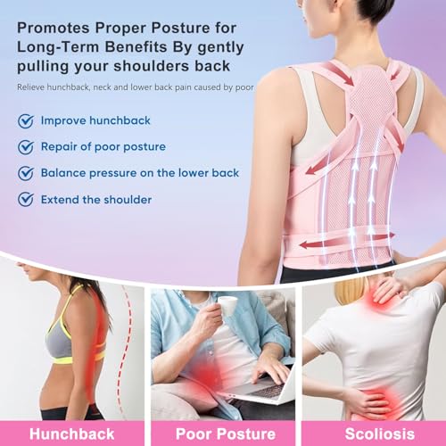 Adjustable Back Posture Corrector for Women to Straighten Back Under Clothes | Women's Comfortable Back Posture Correct