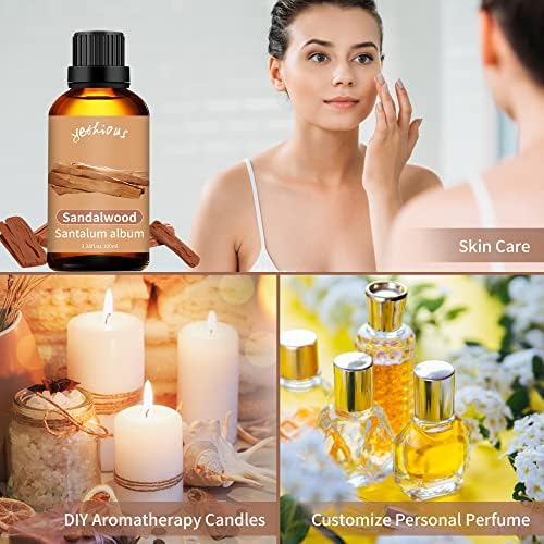 Yethious Pure Sandalwood Essential Oil for Aromatherapy & Diffuser - 10ML