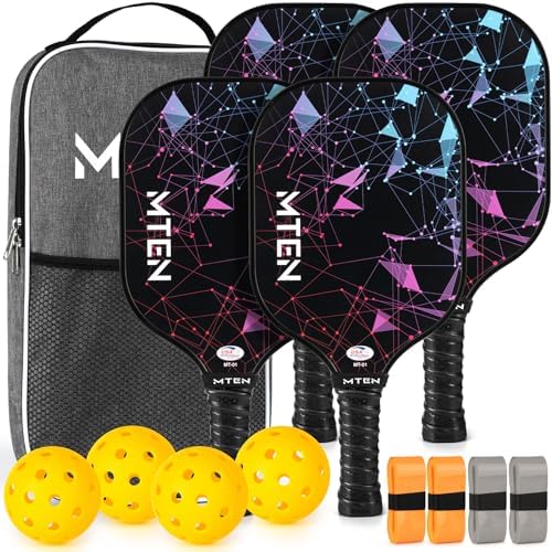 USAPA Approved Fiberglass Surface Pickleball Set for Men and Women Global Recycled Standard