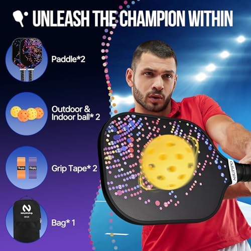 USAPA Approved Lightweight Pickleball Rackets for Casual Players | Durable Fiberglass Surface Picks with Polypropylene