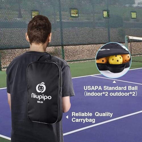 USAPA Approved Lightweight Pickleball Rackets for Casual Players | Durable Fiberglass Surface Picks with Polypropylene
