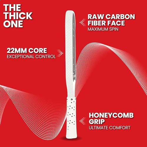 GAMMA RCF Airbender Pickleball Paddle, Raw Carbon Fiber, Shock Absorbing Gel Insert for Smooth Hits | GAMMA RCF Airbend