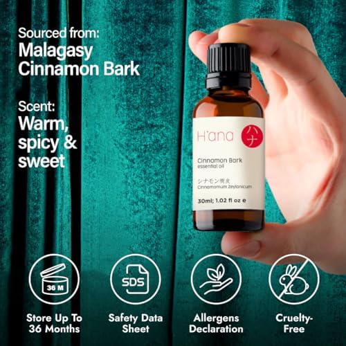 H'ana Sandalwood Essential Oil - 1.02 Fl Oz - for Hair and Skin, Aromatherapy, DIY Soap Making - ClimatePartner Certifie