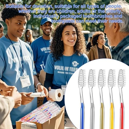 20pcs Disposable Toothbrushes with Toothpaste for Travel (Travel Friendly, Portable, Hygienic) | 20pcs Disposable Tooth