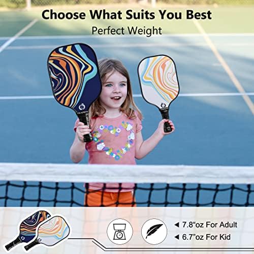 USAPA Approved Lightweight Pickleball Rackets for Casual Players | Durable Fiberglass Surface Picks with Polypropylene