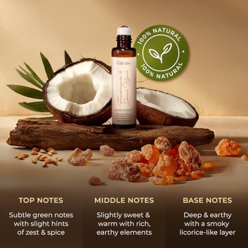 Gya Labs Frankincense & Somali Myrrh Essential Oil Roll On - Convenience - Camping Enthusiasts - Aromatherapy Relief, Cl