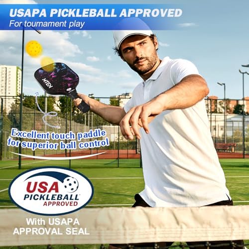 USAPA Approved Fiberglass Surface Pickleball Set for Men and Women Global Recycled Standard