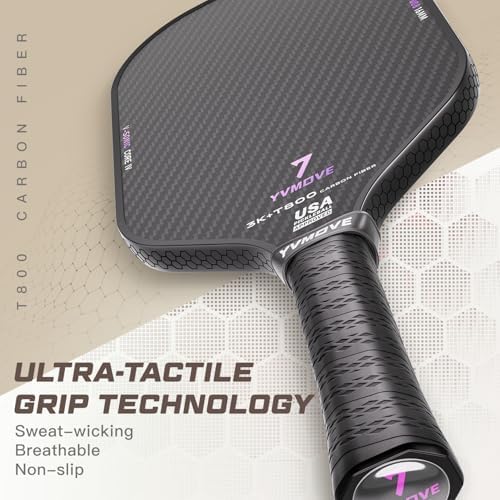 T700 Raw Carbon Fiber Pickleball Paddle for Ultimate Spin & Consistency USAPA ApprovedPremium Pickle Ball Racket with 16