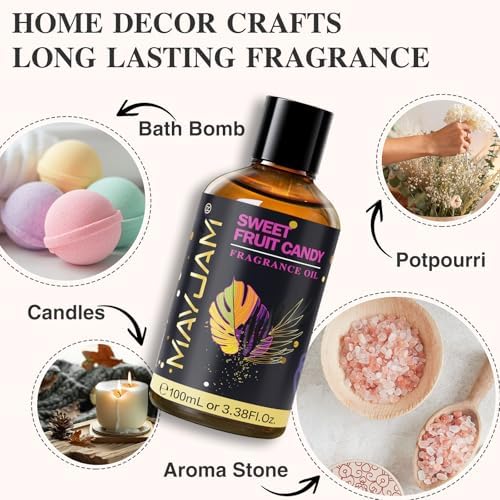 MAYJAM Sandalwood Essential Oil - Pure Fragrance Oil for Diffuser and Soap Candle Making, Ideal for Home and Office, 10