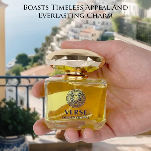 Verse Golden Crystal for Women - Floral Fruity Fragrance - Elegant 100ml Bottle Verse Golden Crystal for Women - Top N