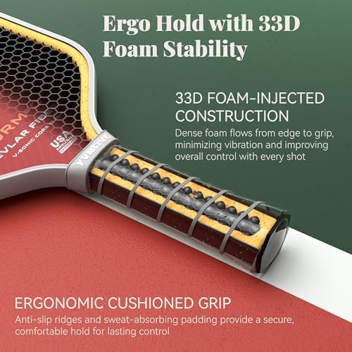 T700 Raw Carbon Fiber Pickleball Paddle for Ultimate Spin & Consistency USAPA ApprovedPremium Pickle Ball Racket with 16