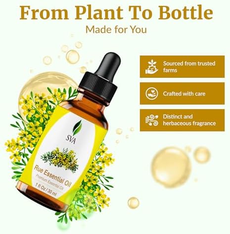 SVA Frankincense Essential Oil - 100% Natural Boswellia Carterii Oil for Aromatherapy and Skin Care - 1 Fl Oz with Dropp