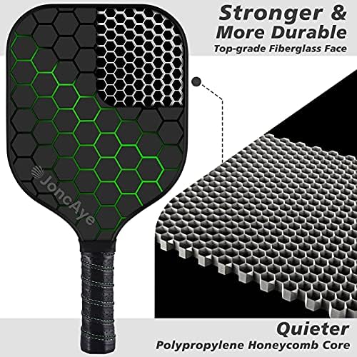 JoncAye USAPA Approved Pickleball Paddles Set of 4 for Adults, Men, Women, and Kids with Balls and Bag JoncAye USAPA App