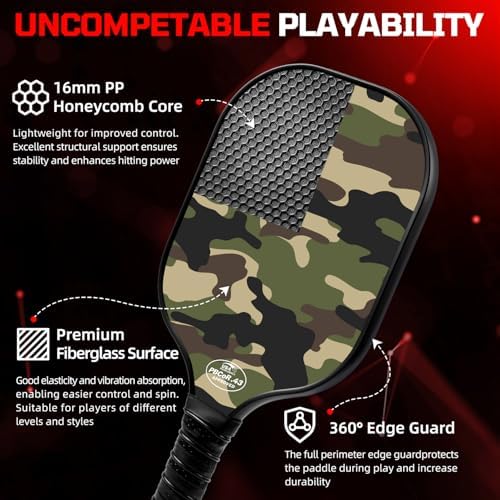 BAGAIL USAPA Approved Pickleball Paddles Set for Traction and Stability | Lightweight BAGAIL Pickleball Rackets with 4
