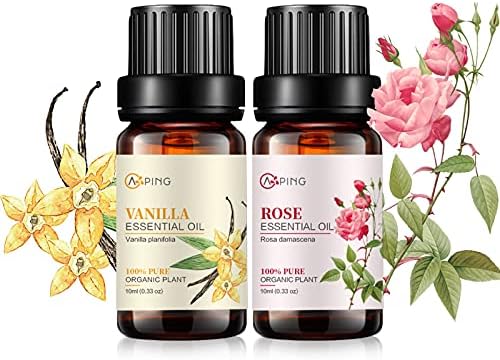 Sandalwood & Clary Sage Essential Oils for Aroma and Spa - 100% Pure Organic Natural Plant Oils, 2x10ML Sandalwood & C