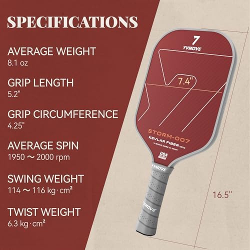 T700 Raw Carbon Fiber Pickleball Paddle for Ultimate Spin & Consistency USAPA ApprovedPremium Pickle Ball Racket with 16