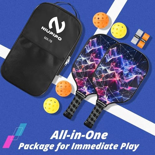 USAPA Approved Lightweight Pickleball Rackets for Casual Players | Durable Fiberglass Surface Picks with Polypropylene