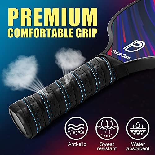 DULCE DOM USAPA Approved Fiberglass/Carbon Fiber Pickleball Paddles Set of 4 for Training | DULCE DOM 4 Indoor Outdoor