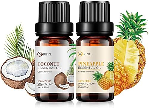 Sandalwood & Clary Sage Essential Oils for Aroma and Spa - 100% Pure Organic Natural Plant Oils, 2x10ML Sandalwood & C