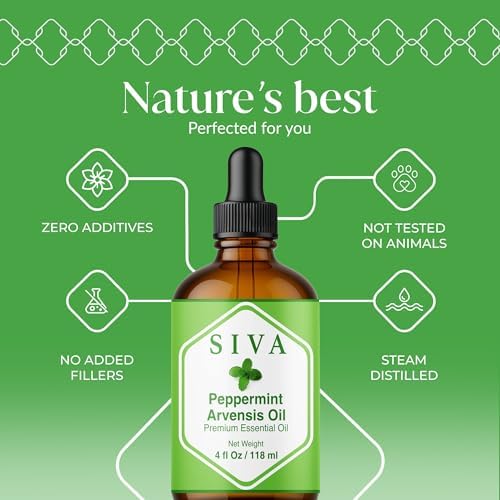 Siva Rosemary Essential Oil - 100% Natural Rosemary Oil – for Skin Care, Hair Care, Aromatherapy - 4 Fl Oz with Dropper