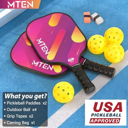 USAPA Approved Fiberglass Surface Pickleball Set for Men and Women Global Recycled Standard