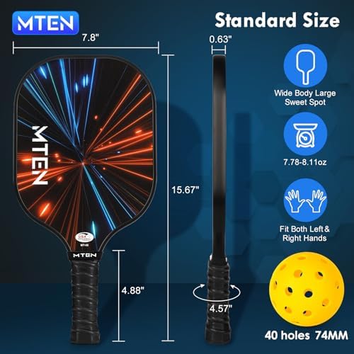 USAPA Approved Fiberglass Surface Pickleball Set for Men and Women Global Recycled Standard