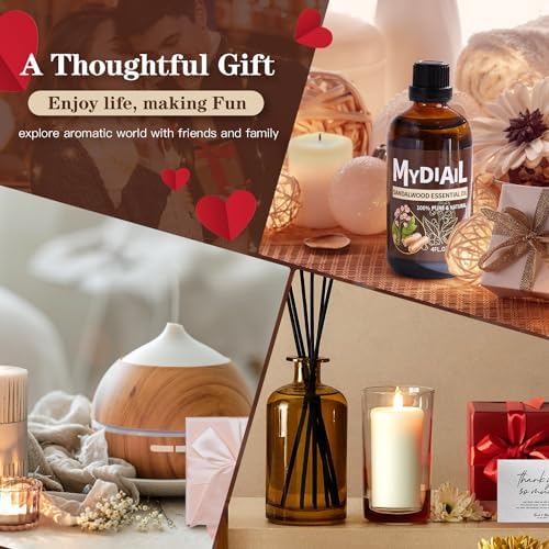 Sandalwood Essential Oil for Diffuser and Aromatherapy - 118ML/4Fl Oz Sandalwood Essential Oil for Skin Care and Mas