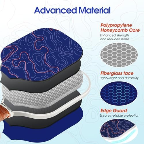 USAPA Approved Lightweight Pickleball Rackets for Casual Players | Durable Fiberglass Surface Picks with Polypropylene