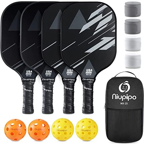 USAPA Approved Lightweight Pickleball Rackets for Casual Players | Durable Fiberglass Surface Picks with Polypropylene