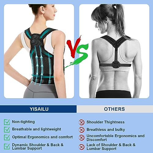 Women and Men Posture Corrector, Adjustable Full Back Support for Upper and Lower Back Pain Relief, Shoulder Straighten