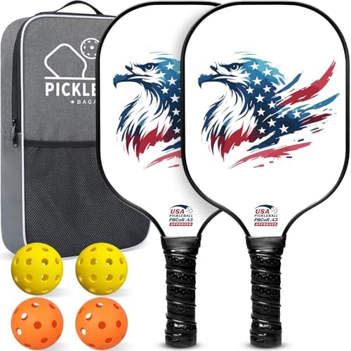 BAGAIL USAPA Approved Pickleball Paddles Set for Traction and Stability | Lightweight BAGAIL Pickleball Rackets with 4