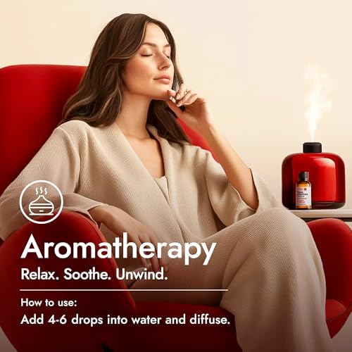 H'ana Sandalwood Essential Oil - 1.02 Fl Oz - for Hair and Skin, Aromatherapy, DIY Soap Making - ClimatePartner Certifie