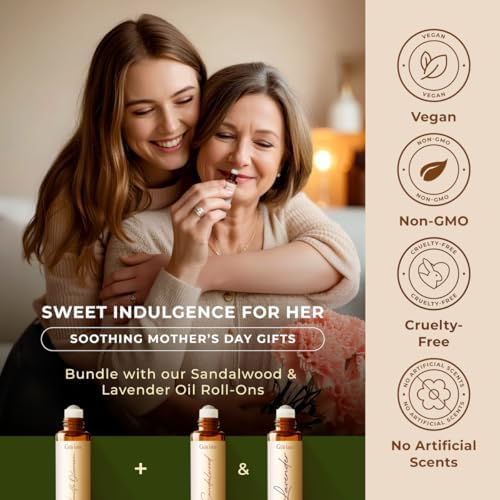 Gya Labs Frankincense & Somali Myrrh Essential Oil Roll On - Convenience - Camping Enthusiasts - Aromatherapy Relief, Cl