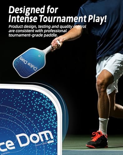 DULCE DOM USAPA Approved Fiberglass/Carbon Fiber Pickleball Paddles Set of 4 for Training | DULCE DOM 4 Indoor Outdoor