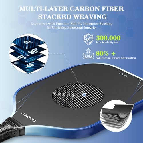 USAPA Compliant Graphite Carbon Fiber Pickleball Paddle Set Blue - Men's & Women's Outdoor Game Gift Set USAPA Complia