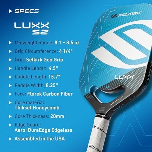 Selkirk Sport LUXX Control Pickleball Paddle - Carbon Fiber Paddles for Unmatched Control and Added Power | Selkirk Spo