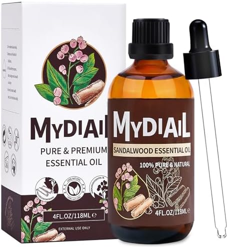 Sandalwood Essential Oil for Diffuser and Aromatherapy - 118ML/4Fl Oz Sandalwood Essential Oil for Skin Care and Mas