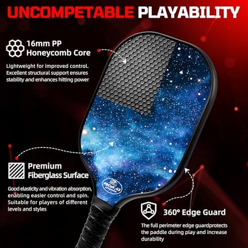 BAGAIL USAPA Approved Pickleball Paddles Set for Traction and Stability | Lightweight BAGAIL Pickleball Rackets with 4