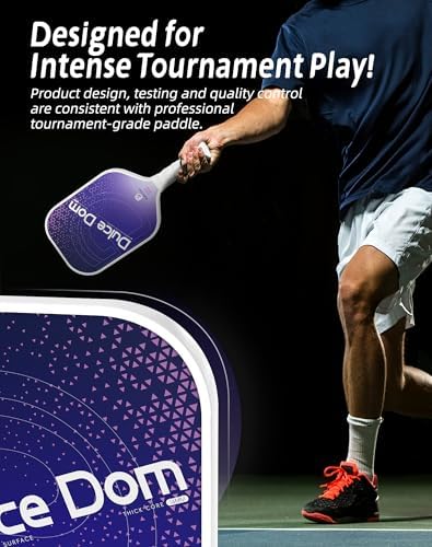 DULCE DOM USAPA Approved Fiberglass/Carbon Fiber Pickleball Paddles Set of 4 for Training | DULCE DOM 4 Indoor Outdoor