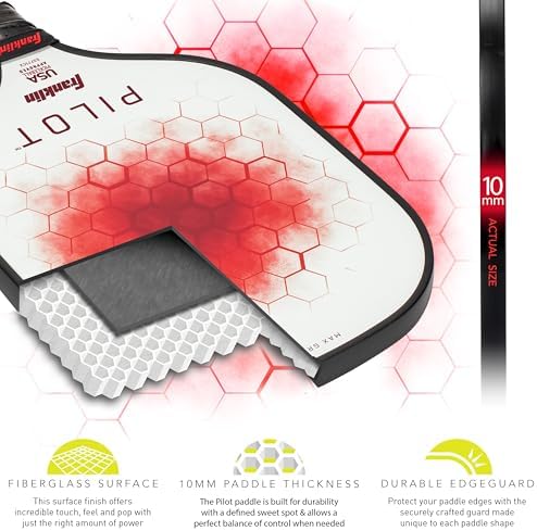 Franklin Sports Pilot Polypropylene Core Pickleball Paddle for Adults | Official USA Pickleball Paddle by Franklin Spor