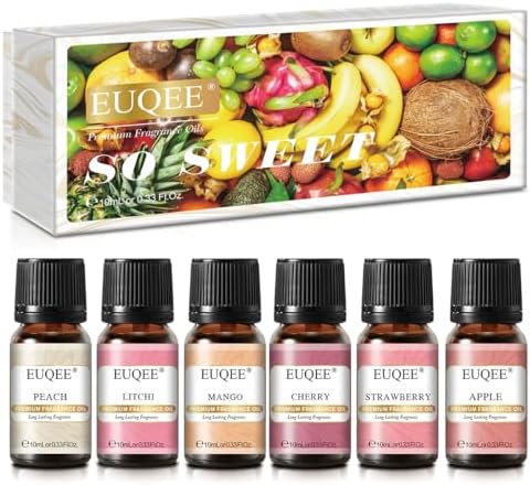 EUQEE Woody Essential Oils Set for Aromatherapy - Pure & Natural Oils - Eucalyptus, Cedarwood, Sandalwood, Frankincense,