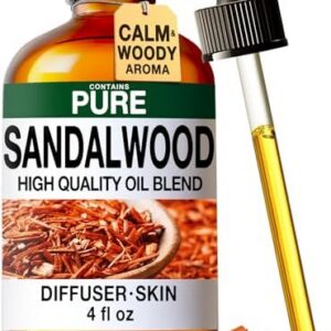 KUKKA Sandalwood Essential Oils - 4 Fl Oz - for Hair, Skin, Diffuser & Aromatherapy - ClimatePartner Certified