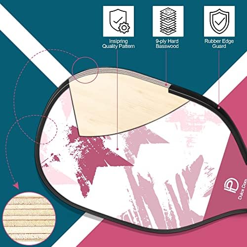 DULCE DOM USAPA Approved Fiberglass/Carbon Fiber Pickleball Paddles Set of 4 for Training | DULCE DOM 4 Indoor Outdoor