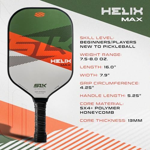 Thermoformed Carbon Fiber Pickleball Paddles for Unmatched Control | Selkirk Sport SLK Helix Pro Pickleball Paddle | Se