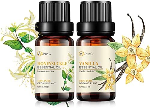 Sandalwood & Clary Sage Essential Oils for Aroma and Spa - 100% Pure Organic Natural Plant Oils, 2x10ML Sandalwood & C