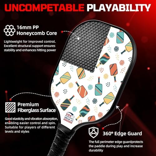 BAGAIL USAPA Approved Pickleball Paddles Set for Traction and Stability | Lightweight BAGAIL Pickleball Rackets with 4