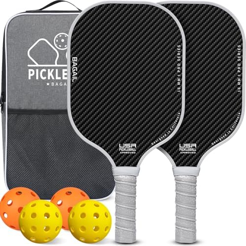 BAGAIL USAPA Approved Pickleball Paddles Set for Traction and Stability | Lightweight BAGAIL Pickleball Rackets with 4