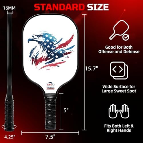 BAGAIL USAPA Approved Pickleball Paddles Set for Traction and Stability | Lightweight BAGAIL Pickleball Rackets with 4