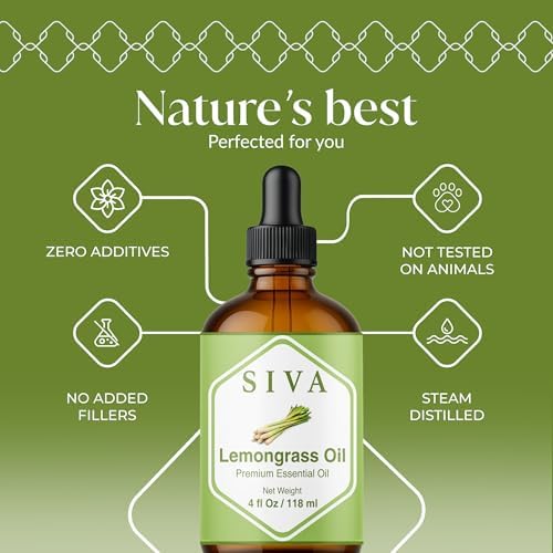 Siva Rosemary Essential Oil - 100% Natural Rosemary Oil – for Skin Care, Hair Care, Aromatherapy - 4 Fl Oz with Dropper